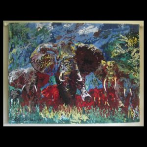 LeRoy-Neiman-Elephant-Stampede-Tapestry